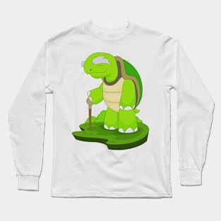 Turle Pensioner Walking stick Long Sleeve T-Shirt